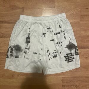 White Graphic Men Shorts